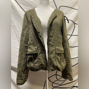 SANCTUARY Basic Long-Sleeved Olive Green Cardigan